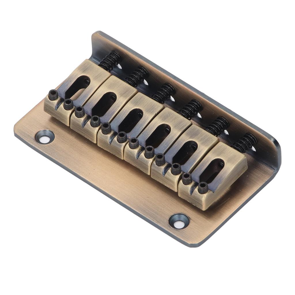Electric Guitar Bridge Alloy 6 Strings Bronze Colour Slant Head Guitar Bridge Replacement