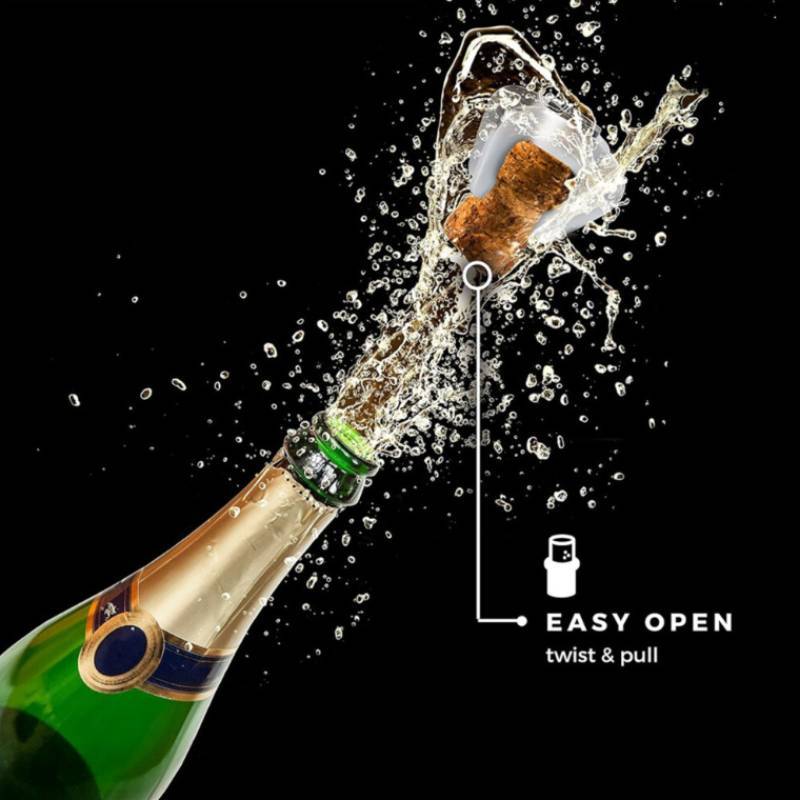 Modern Minimalist Champagne Corkscrew With Sus304 Stainless Steel For Wine Enthusiasts