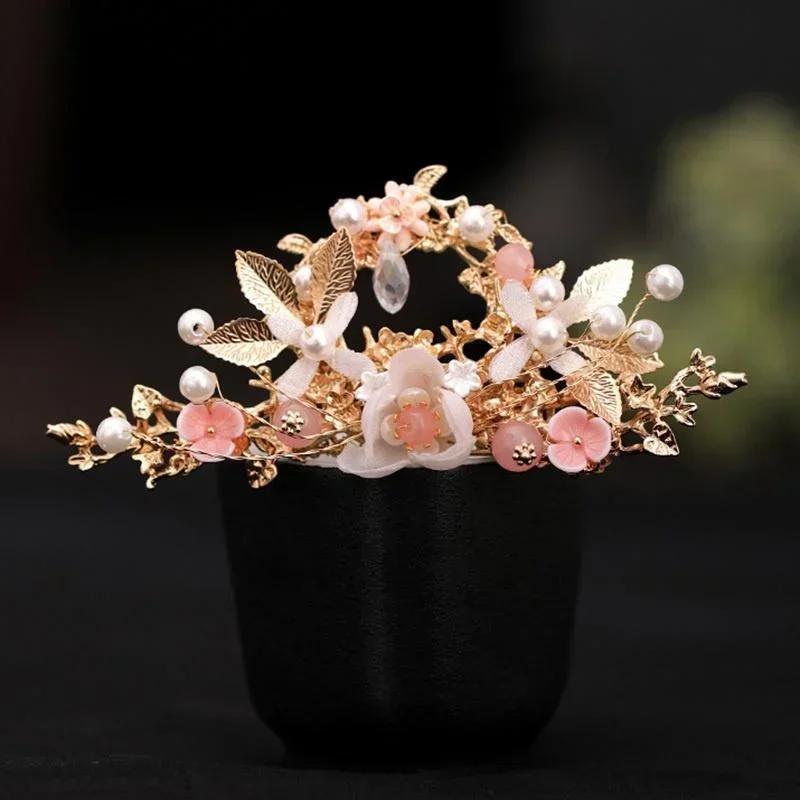 Chinese Hanfu Headwear Tassel Ancient Style Headwears Ancient Set Fashion Sexy Women Hair Crown Beautiful Jewelry Accessories