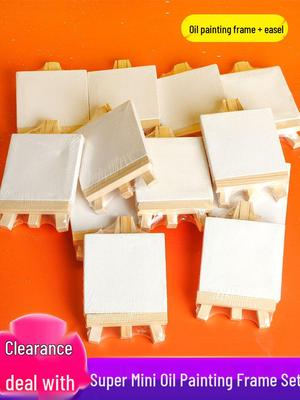 Ультра-мини набор мольбертов: 55 Мини-рамки и чистые холсты для детской живописи и практики граффити