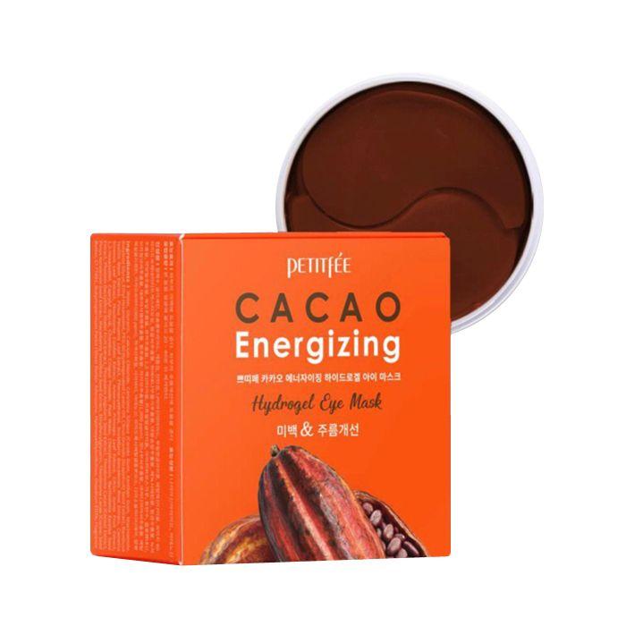 Petitfee Cacao Energizing Hydrogel Eye Mask 84g - 60 Pcs. - Hydrogel Patches with Cocoa Extract