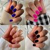 24 шт. Маникюр DIY Press on Nails Французские накладные ногти Чистый цвет Короткие