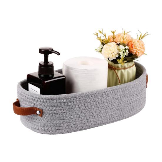 Маленькая корзина для хранения с ручкой, маленькая плетеная корзина, декоративная полка для домашних животных, органайзер для домашнего офиса, мини