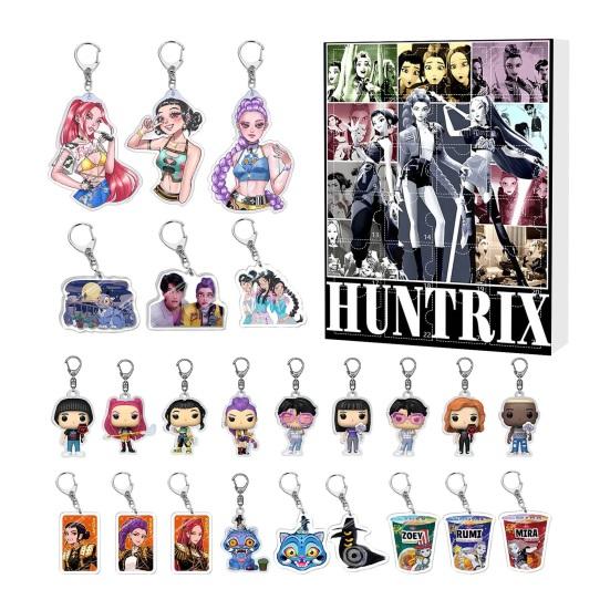 Календарь Адвента Охотника на демонов Мультяшные Аниме Фигурки Брелоки Набор 24 дня Календарь обратного отсчета до Рождества Коллекционный подарок для фанатов