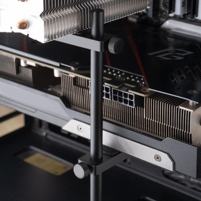 Универсальный кронштейн поддержки GPU - Держатель видеокарты из алюминиевого сплава с разъемом для охлаждения, Стойка против провисания для корпуса настольного ПК