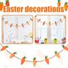 Easter Carrot Beads Home Holiday Decoration Wooden Beads DIY Decorative Pendants