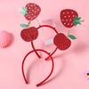 4Pcs Fruit Decor Headbands Cartoon Watermelon Cherry Strawberry Headpiece Spring Design Hair Hoop Headdress
