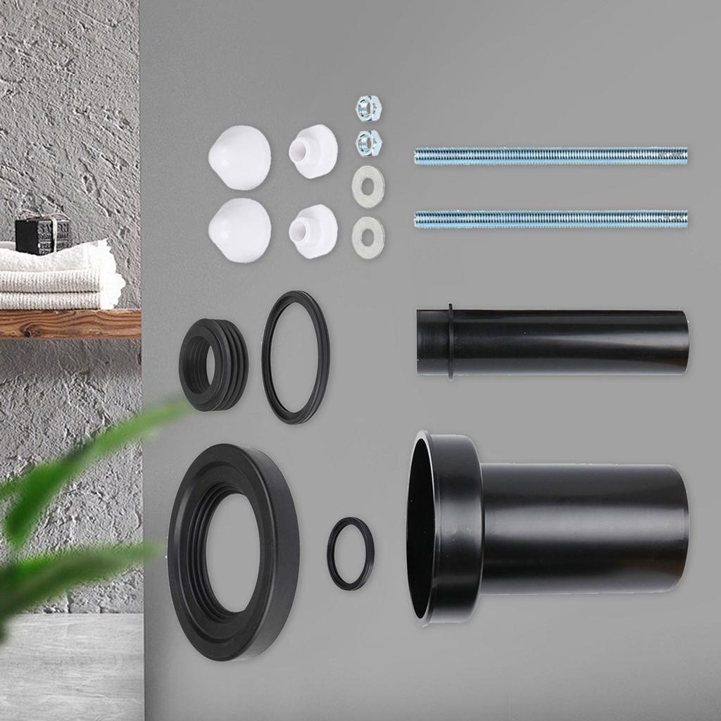 Wall Mounted Toilet Seal Rings Set Rubber Seal Gaskets Pressure Resistant Toilet Seal for Leak Prevention & Odor Control