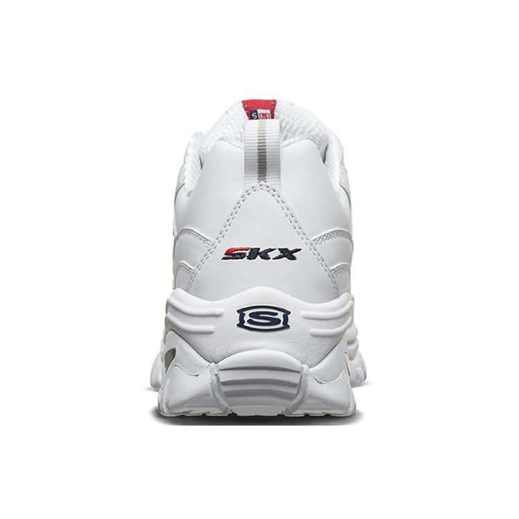 Skechers Энергетические кожаные низкие папины кроссовки Мужские кеды Белый Синий Красный 51829-WML