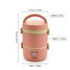 Kawaii 304 Stainless Steel Lunch Box Leakproof Thermal Bento Box Microwavable Food Container with Handle for Kids School Adults