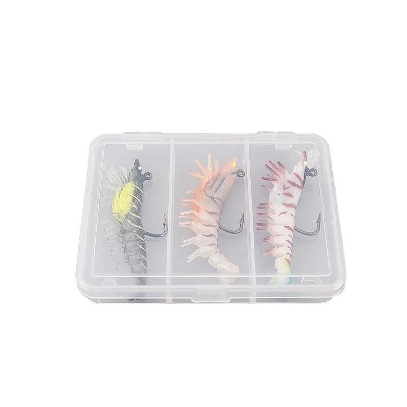 Taiyu Luminous Lead Shrimp Lure Artificial Soft Bait Biomimetic Multi-segment Shrimp Hook Bass 7cm 10g