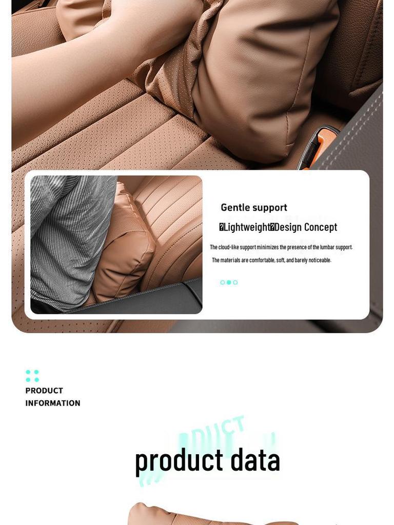 Совместимые кожаные поддержки для подголовников Denza D9, шеи N9, сидений Z9GT, спинок и поясницы N7