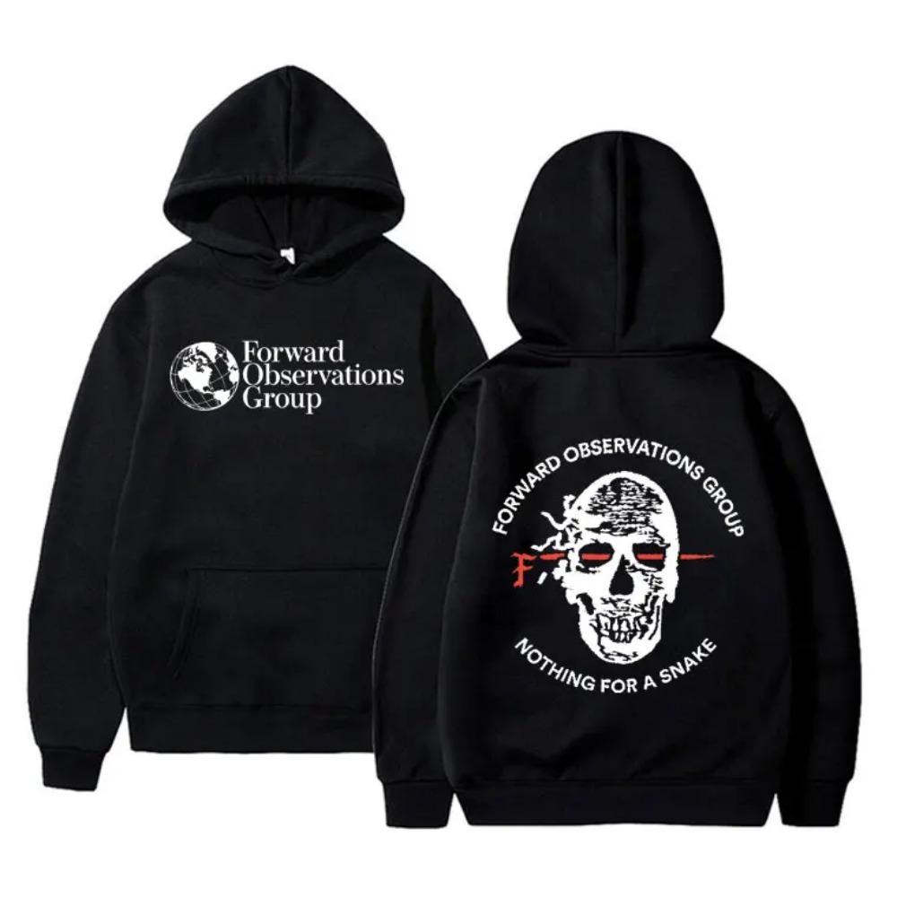 Forward Observations Group Nothing for A Snake FOG Graphic Hoodie Men Women Gothic Skeleton Vintage Hoodies Streetwear