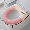 Washable Waterproof Toilet Seat Cover With Zipper Thick Winter Cushion Home Use All Season