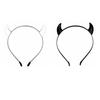 Resin Ox Horn Hair Clips Animal Anime Headband Devil Horn Hairband  Daily Styling
