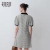 Teenie Weenie Women's Striped Knit Polo A-Line Dress