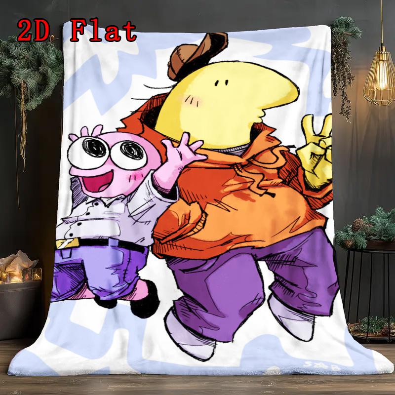 Smiling Friends 2D Flat Pattern Flannel Blanket High quality All Seasons Warmth and Comfort Perfect for Christmas Gifts.NMT0928564
