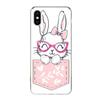 Cute White Baby Rabbits For iPhone 17 Air 16 15 14 Plus 13 Mini 12 11 Pro Max Phone Case 16E 7 Print 8 SE Fundas Cover Soft Coqu