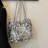 Large Capacity Pop-up Bag, Fashionable New Versatile Handbag, Shoulder Crossbody Bag Sequin Armpit Bag, Women's Bag