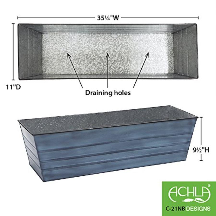 Large Window Box in Blue with Durable Material for Outdoor Use