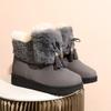 Северо-восточные зимние ботинки женские водонепроницаемые и нескользящие ботинки для детей старшего возраста зимние утепленные хлопковые туфли принцессы короткие ботинки