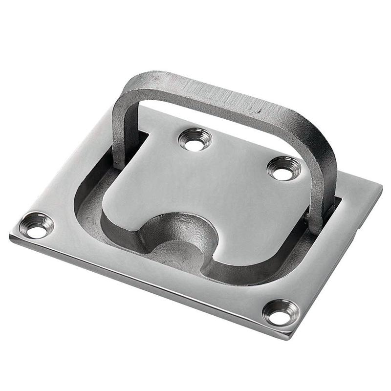 Andymarine Stainless Steel Boat Recessed Hatch Square Flush Llift Ring Handle Marine Locker Flush Lift Ring Pull Deck Hatch Boat