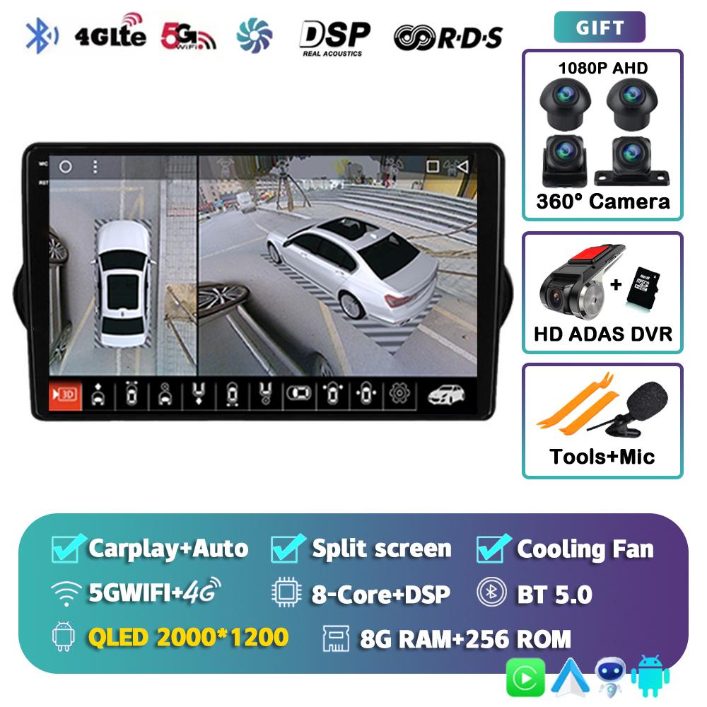 Android 14 Carplay Auto Car Radio For Fiat Tipo Egea Dodge Neon 2015-2018 GPS Multimedia Video Player Navigation Stereo WIFI+4G