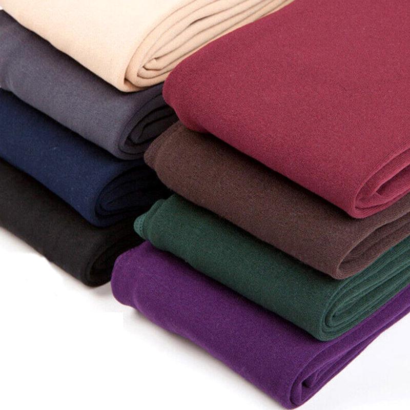 1 пара женских термоколготок на всю стопу, теплые, однотонные, зимние, из полиэфирного волокна, с толстым флисовым подкладом, женские длинные брюки