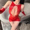 Sex Underwear Transparent Slim Fit Passion No-take-off Mesh Skirt Sexy Hollow Butterfly Jacquard Hip Skirt