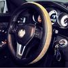Сияющий алмазный автомобильный чехол на руль Универсальный 38 см из искусственной кожи с кристаллами противоскользящий автомобильный интерьер