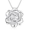 Ожерелье с подвеской в виде цветка из стерлингового серебра 925 пробы, свадебные украшения с шармом