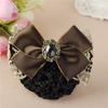Bowknot Hotel Pearl Female Korean Bun Snood Hairgrips Cover Net Women Spring Clip Ponytail Clip