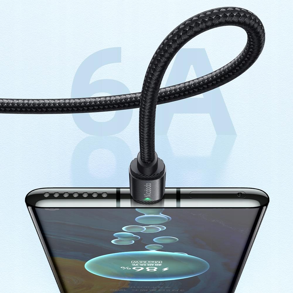 Mcdodo Usb-C Fast Charging Cable For Samsung Xiaomi Type C 6A 120W 2M Led