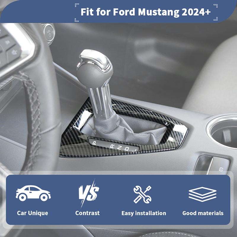 Наклейка на декоративную панель переключения передач ABS, подходит для Ford Mustang 2024, аксессуары для интерьера