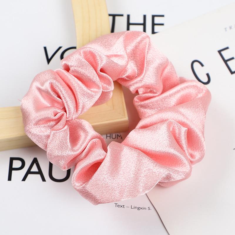 Lystrfac Stain Silk Oversize Scrunchies for Women Girls Solid Color Hair Rope Elastic Hair Band Hair Tie Hair Accessories
