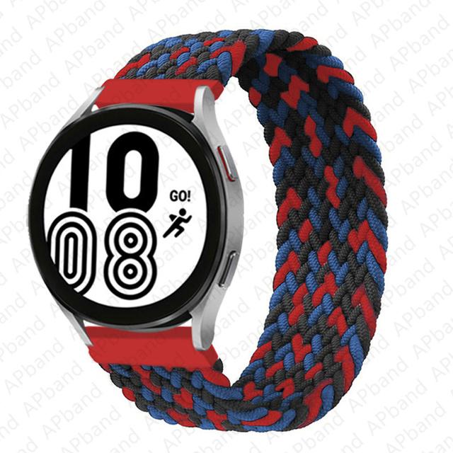 20 мм 22 мм ремешок для Samsung Galaxy watch 6 7 4 5 pro active 2 Gear S3 плетеный браслет solo loop ремешок Huawei watch GT 2 3