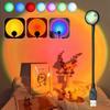 Sunset Light USB Projector Lamp Rainbow 7 Colors Projection Lamp Background Atmosphere Light for Living Room Bedroom Decor