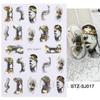 Хлопковые цветы Переводные наклейки 3D Наклейки для ногтей Золотая фольга Клейкие слайдеры для ногтей Украшения для маникюра