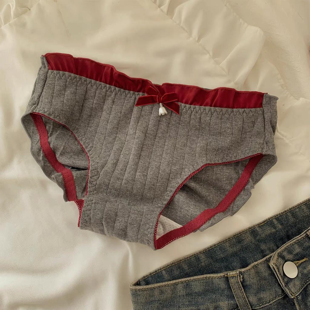 Sexy French Sweet Underwear Women's Style Caution Machine Hollow Women's Triangle Pants