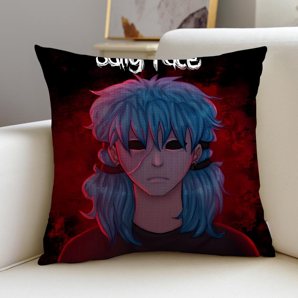 Mysterious SSally FaceS Cushion Cover Breathable and skinfriendly linen pillowcase square removable and washable cushion