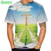 Fashion God Graphic T Shirts Summer Short Sleeve Unisex's Clothing Round Neck Cross 3d Printed T-shirt Christian Jesus Unisexs Clothes