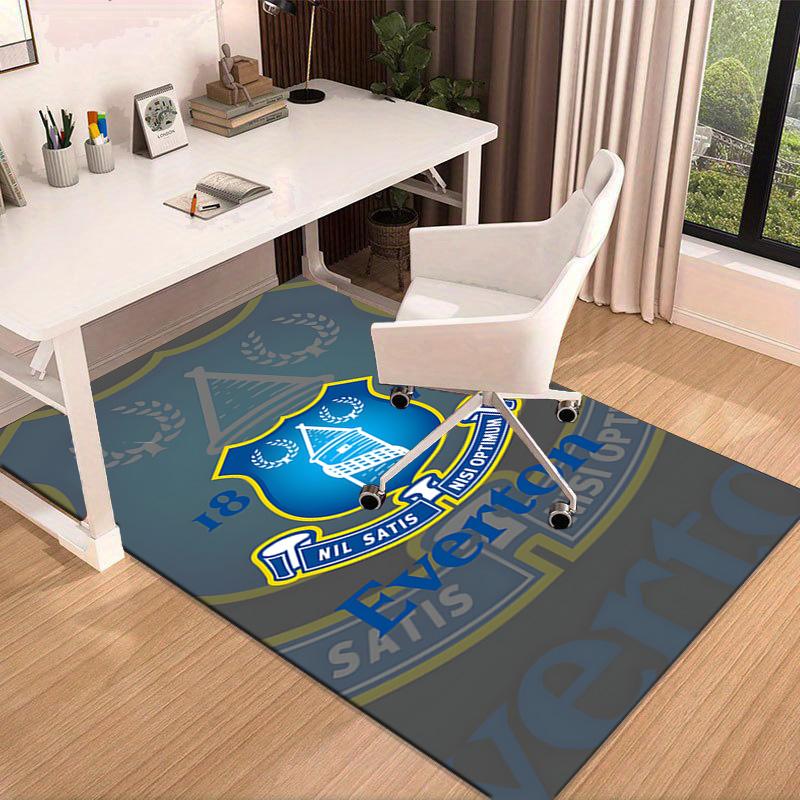 Ever-ton Football Club Crest Printed Area Rug for Office, Chair Rug, Decorative Carpet Floor Mat, Large Size Fan gifts Christmas gifts