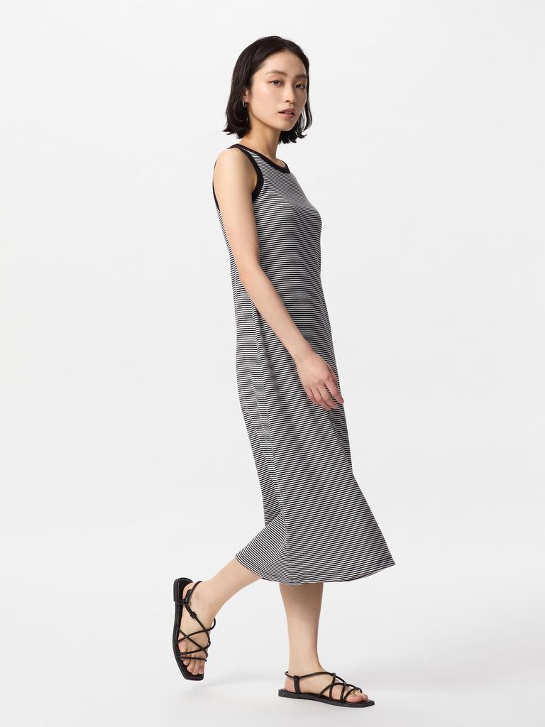 Uniqlo Japan Ribbed Bra Dress Stripes Short Length