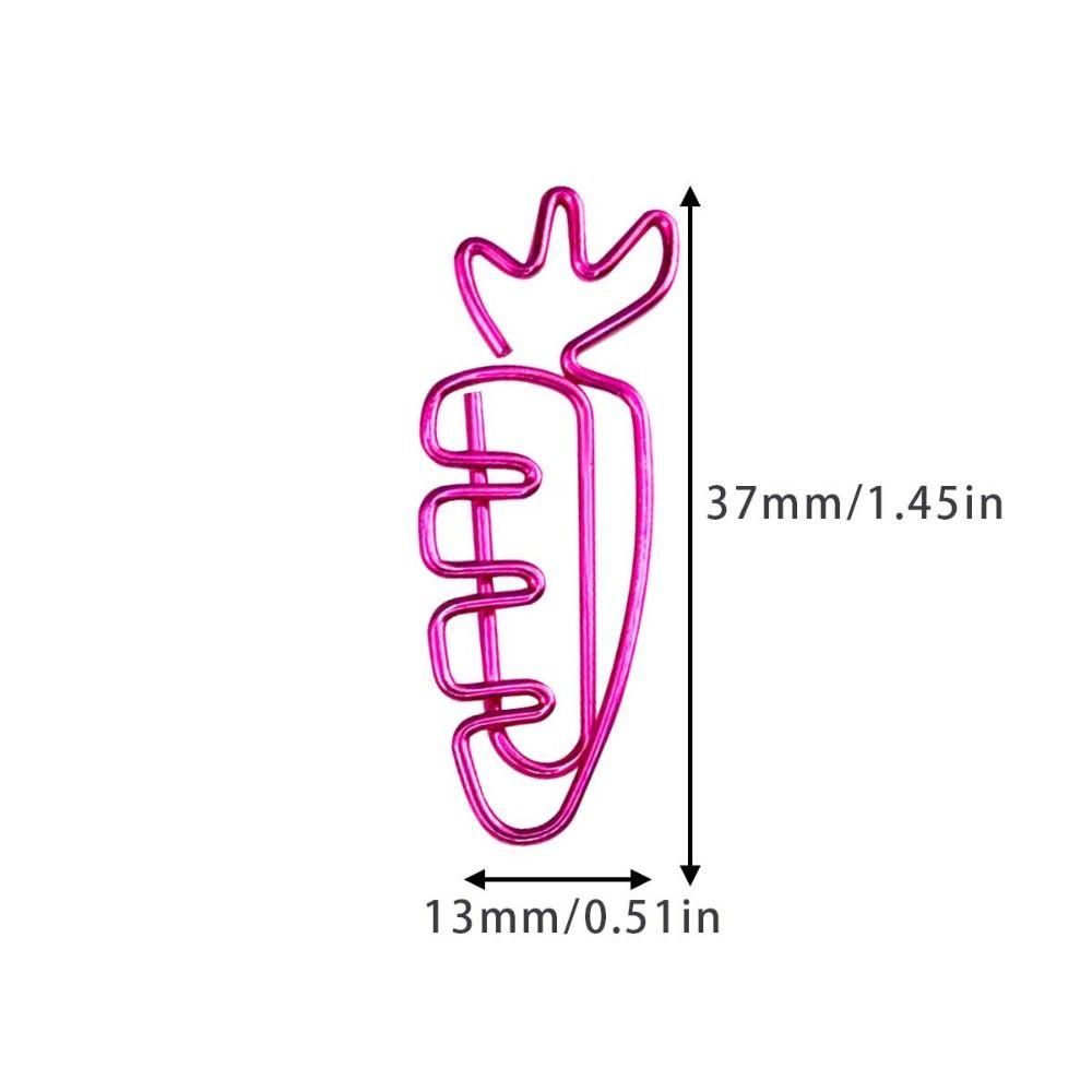 20pcs Cartoon Metal Paperclip Metal Paper Decorative Clip Students Stationery Bookmark Holder  Home