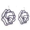 [M4125] - Серьги 'Rosa Romantica' фиолетовые - 5x4 см