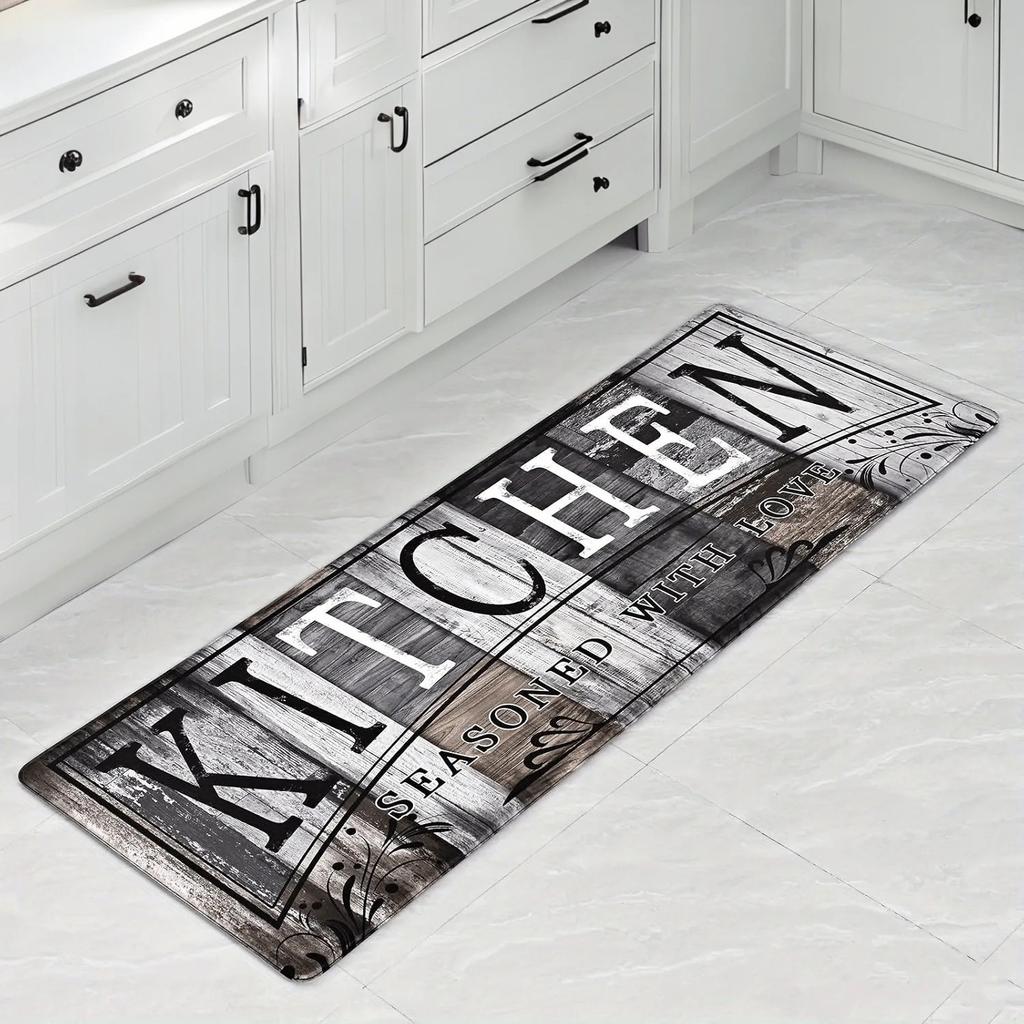 1PC Cowhide Pattern Kitchen Rug Non-Slip Door Mats Pop design Bathroom Rug Bath Mat Carpet for Home Sink Laundry Decor