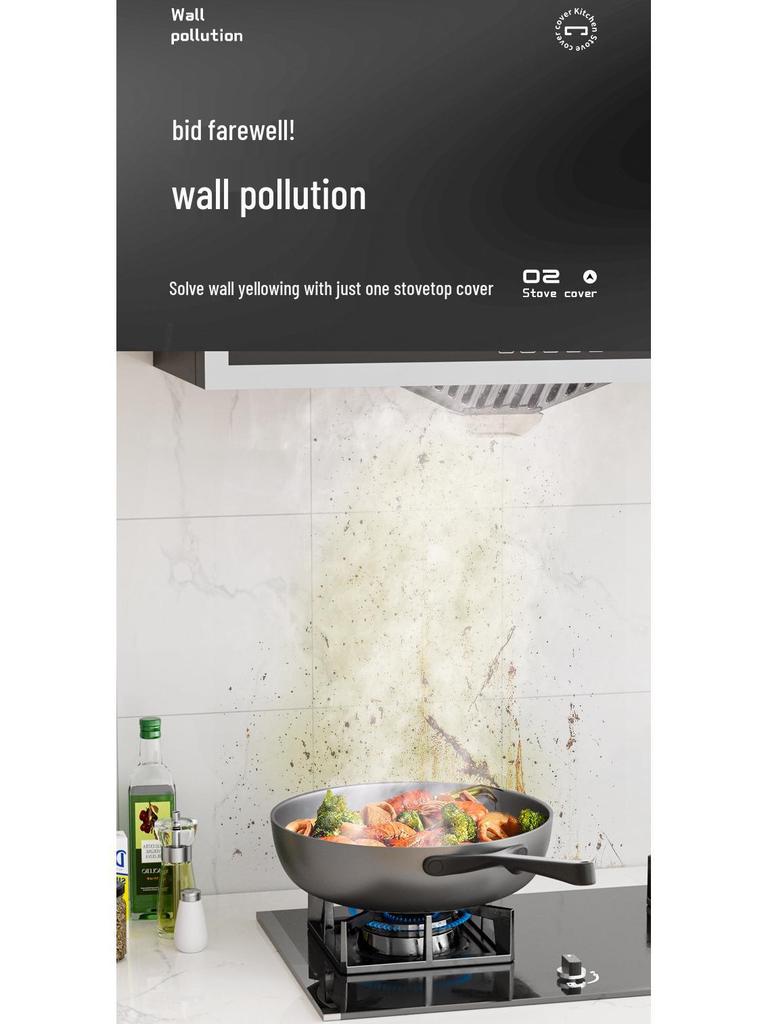 Защитный экран для газовой плиты и органайзер для столешницы с подставкой для кастрюль и перегородкой для индукционной плиты