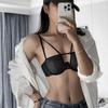 French Smooth Cross Back Push-Up Lingerie Bra - Underwire, Anti-Sagging, Thin Cotton Cup