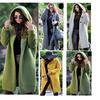 Women's Long Sleeve Plus Size Mid-Length Cardigan Hooded Sweater Jacket