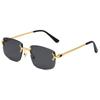 D072 Frameless Trimmed Spring Feet Sunglasses Women'S Gradual Change Of Color Sunglasses Men'S Street Shot